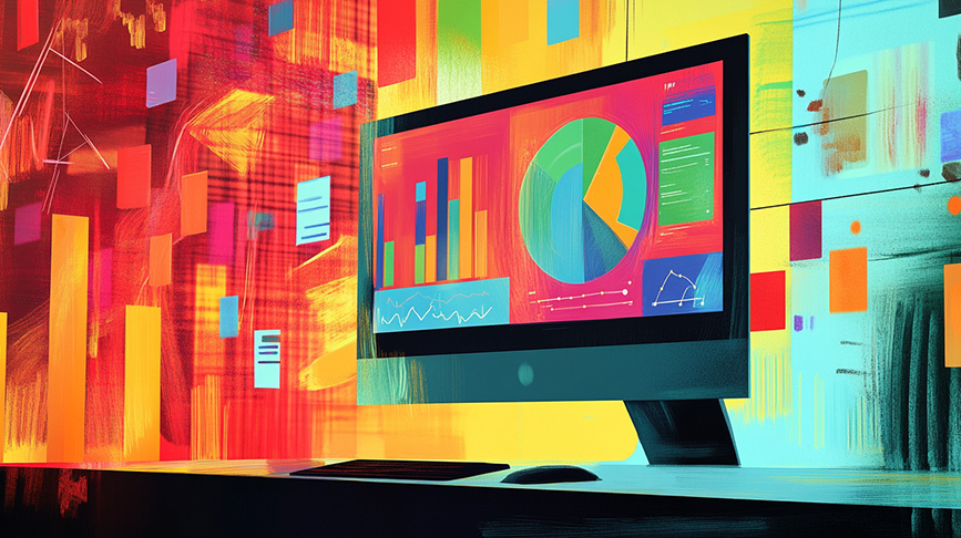 Analytics on a computer screen